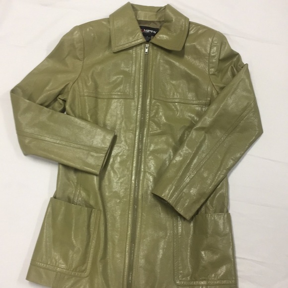 company Ellen  Tracy Jackets & Blazers - Company Ellen Tracy Green Leather Jacket Size 4